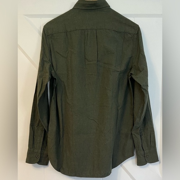 J. Crew Brushed twill shirt AP635 Green S button down - Picture 2 of 5